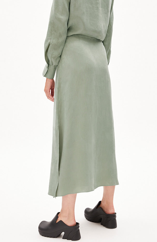 ARMEDANGELS Milajaa rok grey green van Tencel (lyocell) voor dames | Sophie Stone