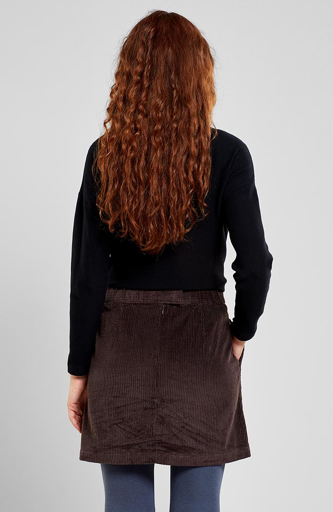 Dedicated Majorna corduroy skirt coffee brown from organic cotton Sophie Stone