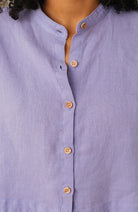 TWOTHIRDS Sandon blouse purple in linen fair & organic | Sophie Stone