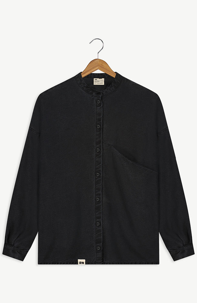 NEW OPTIMIST Scia blouse black van biologisch katoen dames | Sophie Stone