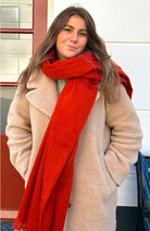 Alpaca Loca Scarf red from Alpaca wool for women | Sophie Stone