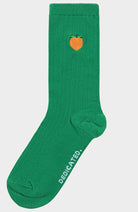 Dedicated Rib Socks Knivsta Peach Jelly green from organic cotton | Sophie Stone