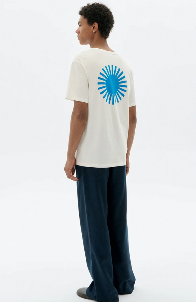 Thinking MU Sol t-shirt contrast wit van biologisch katoen voor heren | Sophie Stone