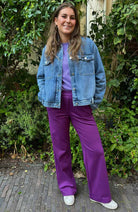 Lanius pants violet including organic cotton woman | Sophie Stone