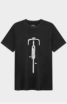 Dedicated Stockholm Fahrradfront T-Shirt aus Bio-Baumwolle in Holzkohle | Sophie Stone