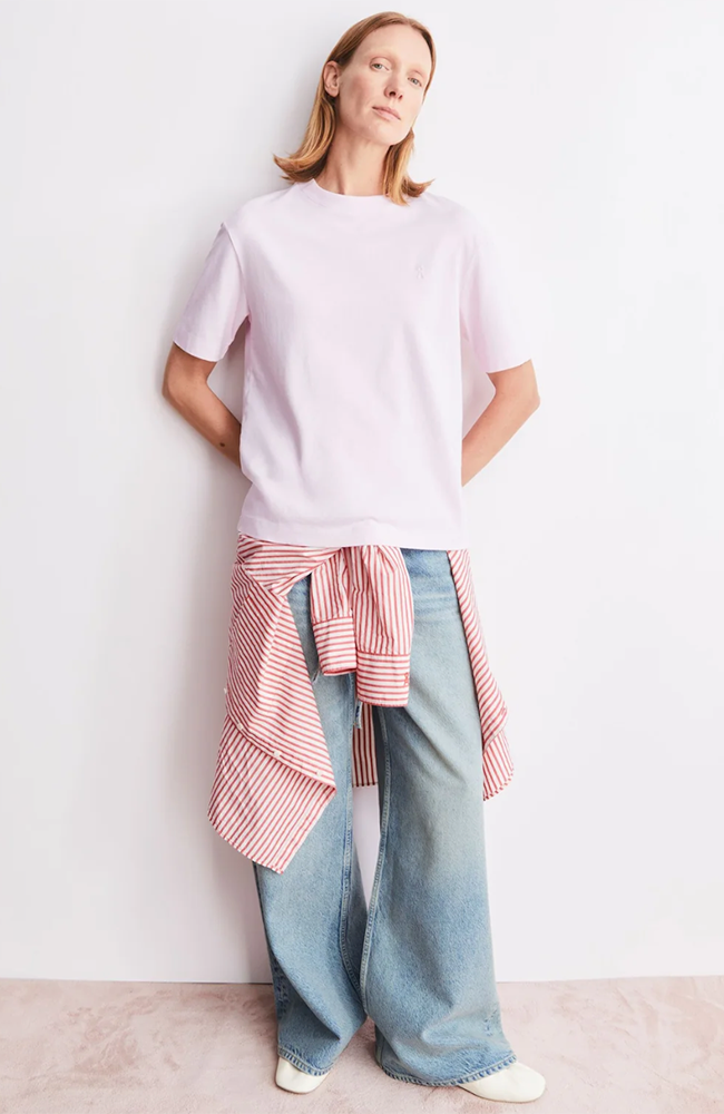 ARMEDANGELS Tarjaa T-Shirt lichtroze van bio katoen dames | Sophie Stone