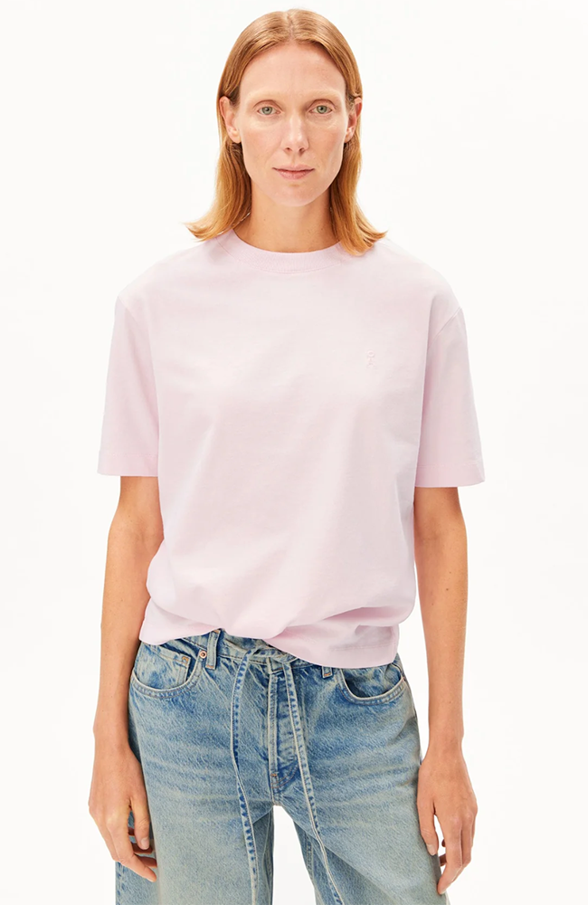 ARMEDANGELS TARJAA T-Shirt pink mist van bio katoen dames | Sophie Stone