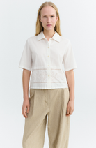 Thinking MU Vainica Ane blouse white organic cotton women's | Sophie Stone