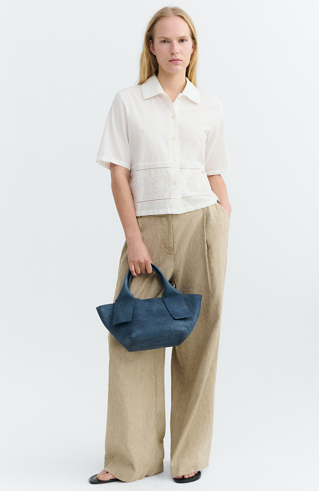 Thinking MU Vainica Ane blouse white organic cotton women | Sophie Stone