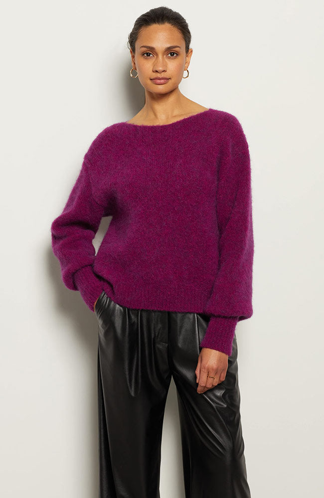 Alchemist Leto sweater purple van biologisch wol en alpaca | Sophie Stone