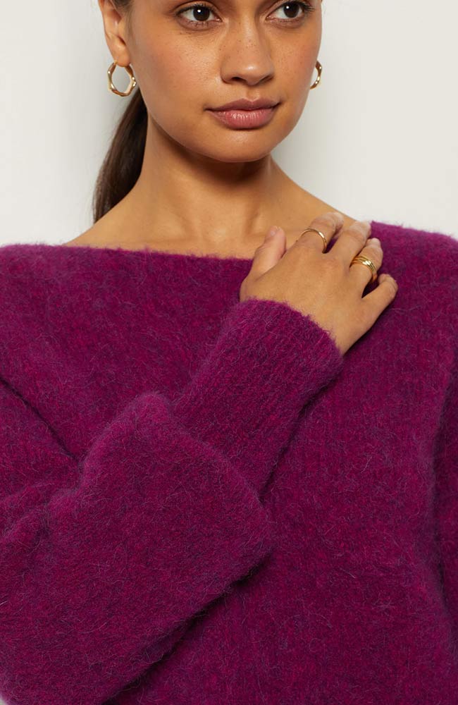 Alchemist Leto sweater purple van bio wol en alpaca | Sophie Stone
