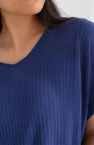 TWOTHIRDS Illetis blue T-shirt made from TENCEL Lyocell for women | Sophie Stone