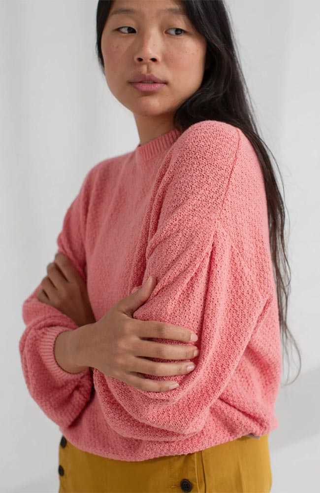TWOTHIRDS Llombards sweater pink organic cotton for women | Sophie Stone
