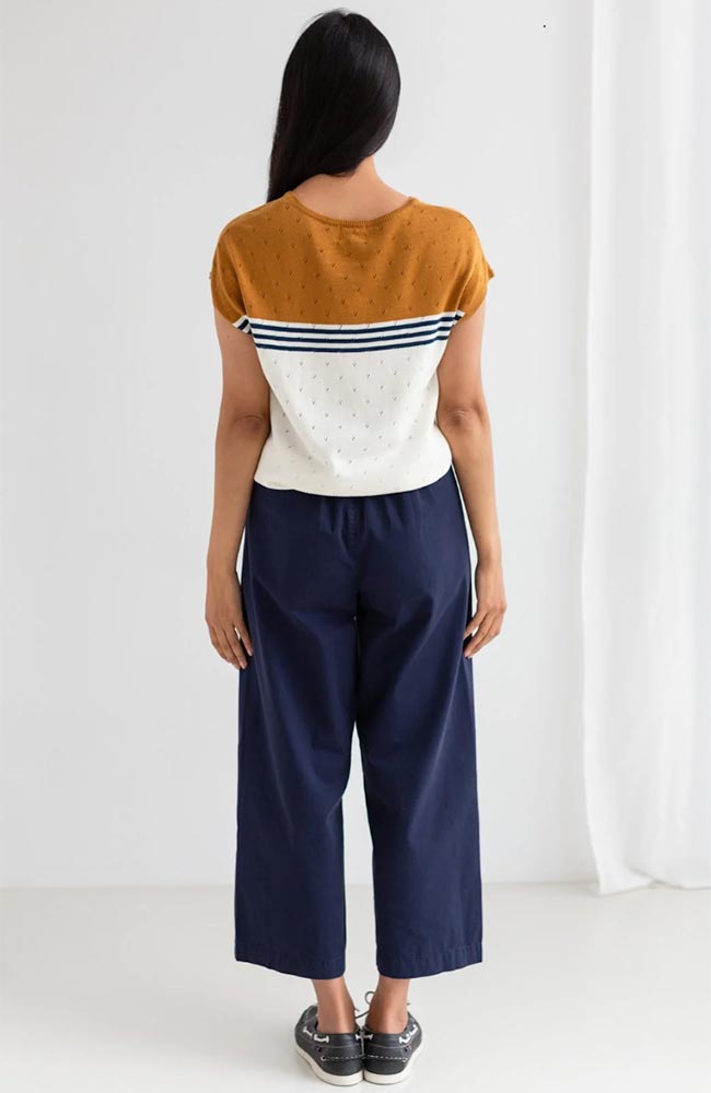 TWOTHIRDS Mariolu top ecru mustard made from organic cotton women | Sophie Stone