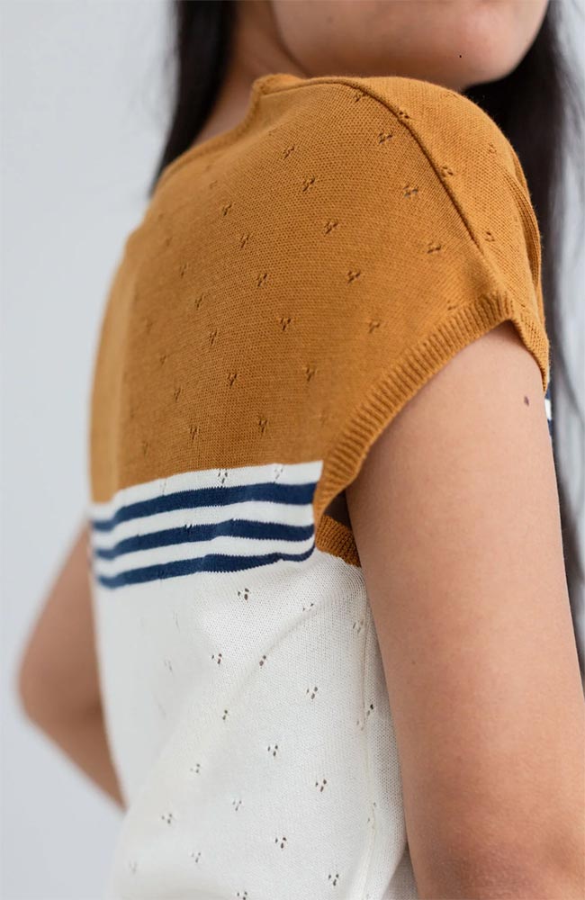 TWOTHIRDS Mariolu shirt ecru mustard made from organic cotton for women | Sophie Stone