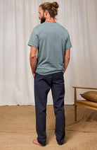 TWOTHIRDS Qalito T-shirt in old blue, made from organic cotton, for men | Sophie Stone