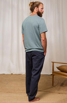 TWOTHIRDS Qalito T-shirt in old blue, made from organic cotton, for men | Sophie Stone