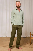 TWOTHIRDS Unyee shirt light green organic cotton men's | Sophie Stone