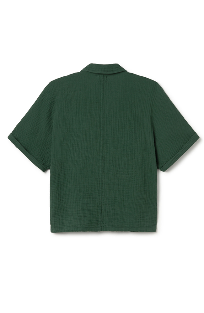 TWOTHIRDS Zuqar blouse green made from organic cotton for women | Sophie Stone