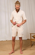 TWOTHIRDS Neubukow short ecru organic cotton for men | Sophie Stone
