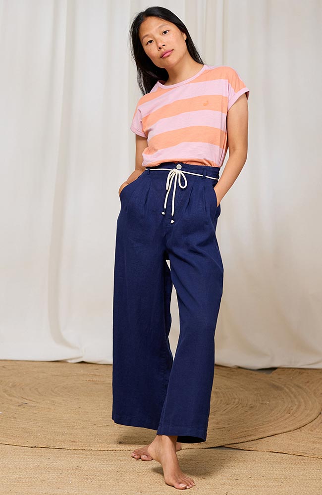 TWOTHIRDS Santandria T-shirt orange pink organic cotton for women | Sophie Stone