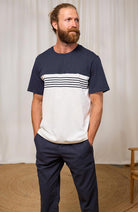 TWOTHIRDS Plavi T-shirt navy made from organic cotton for men | Sophie Stone