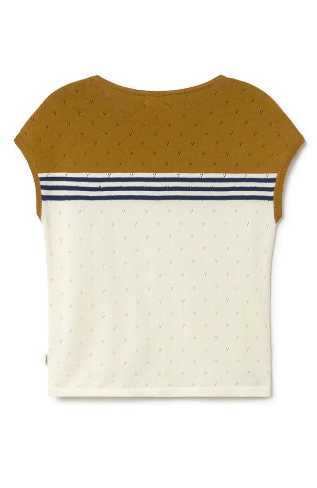 TWOTHIRDS Mariolu top ecru mustard made from organic cotton women | Sophie Stone