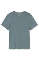 TWOTHIRDS Qalito T-shirt in old blue, made from organic cotton for men | Sophie Stone