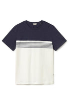 TWOTHIRDS Plavi T-shirt navy white made from organic cotton for men | Sophie Stone