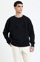 NEW OPTIMIST Olmo sweater black in organic cotton for men | Sophie Stone