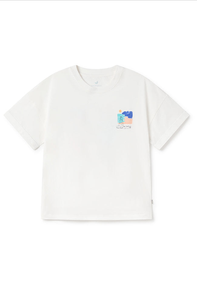 TWOTHIRDS Uwins surf t-shirt off white from organic cotton for women | Sophie Stone