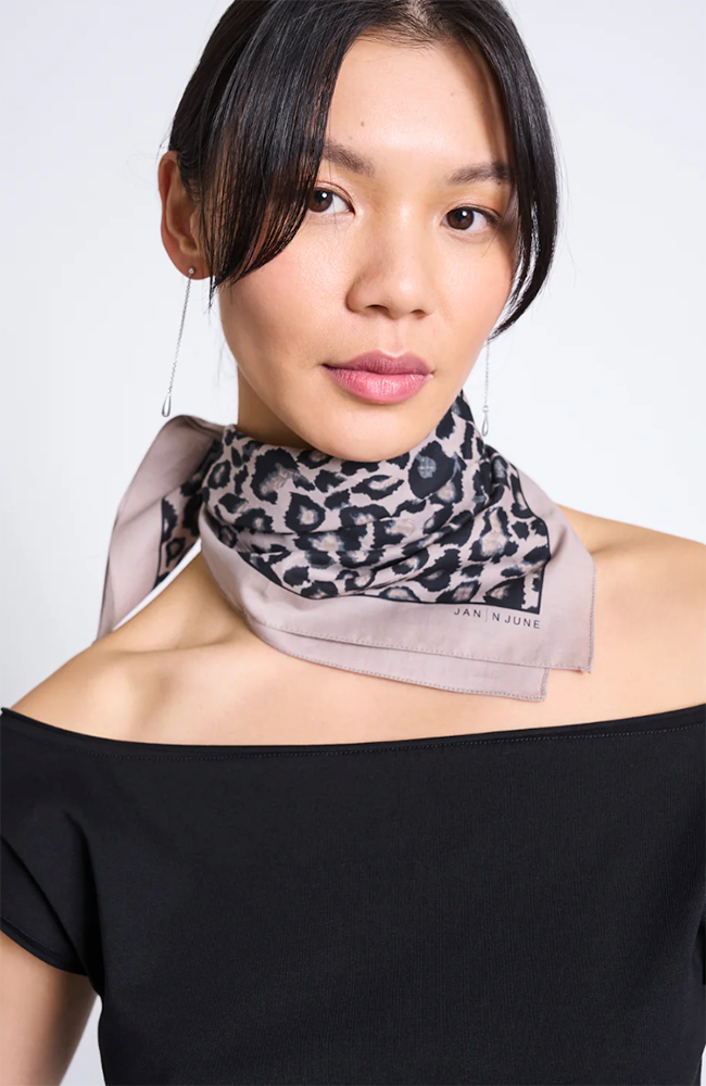 JAN 'N JUNE Dad scarf leo print made from organic cotton for women | Sophie Stone