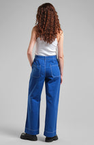 Dedicated Vara workwear pants surf blue from organic cotton for women | Sophie Stone