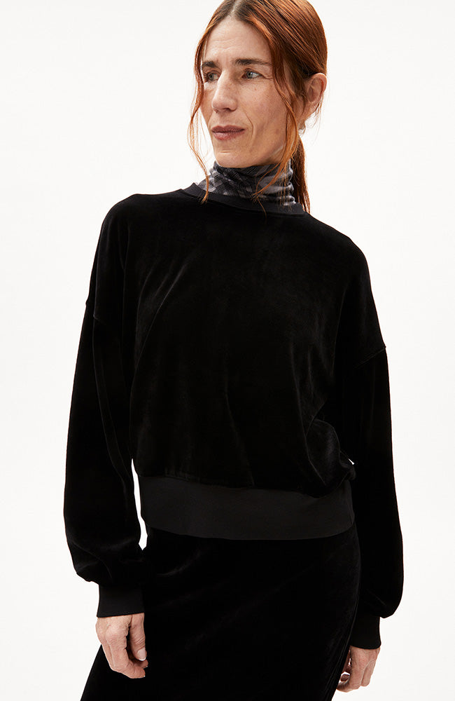 ARMEDANGELS Ledianaa sweater in modal and organic cotton in black for women | Sophie Stone