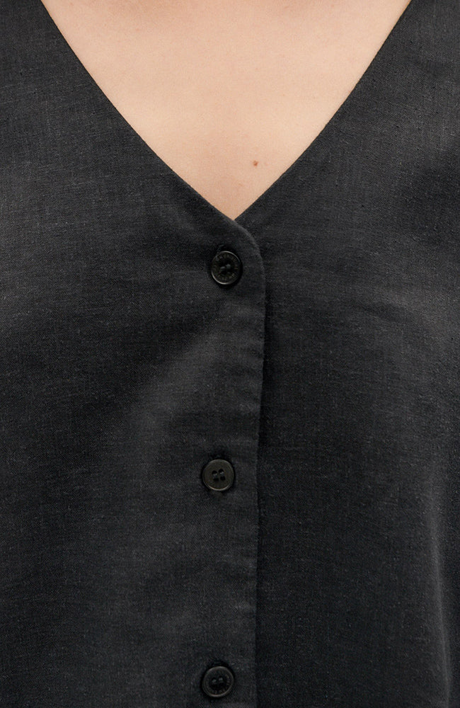 Thinking MU Libelula blouse zwart hennep dames | Sophie Stone
