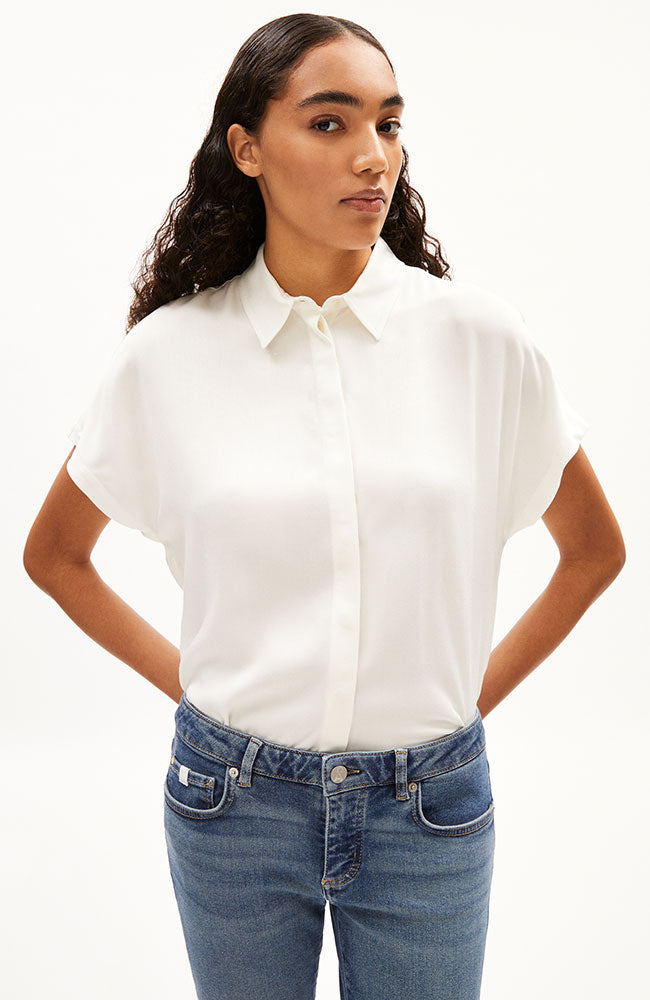 ARMEDANGELS Larisaana blouse wit 100% duurzame viscose dames | Sophie Stone