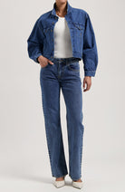 MUD jeans Carry Mid Straight jeans stone vintage from cotton | Sophie Stone, among others