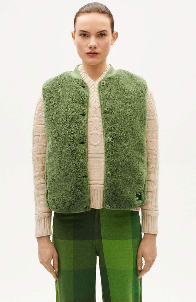 Thinking MU Cactus jay bodywarmer groen van gerecycled polyester dames | Sophie Stone