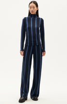 Thinking MU Ellen turtleneck striped biol cotton + wool ladies | Sophie Stone