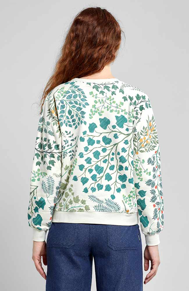 Dedicated Ystad sweater botanical off white van duurzaam katoen | Sophie Stone