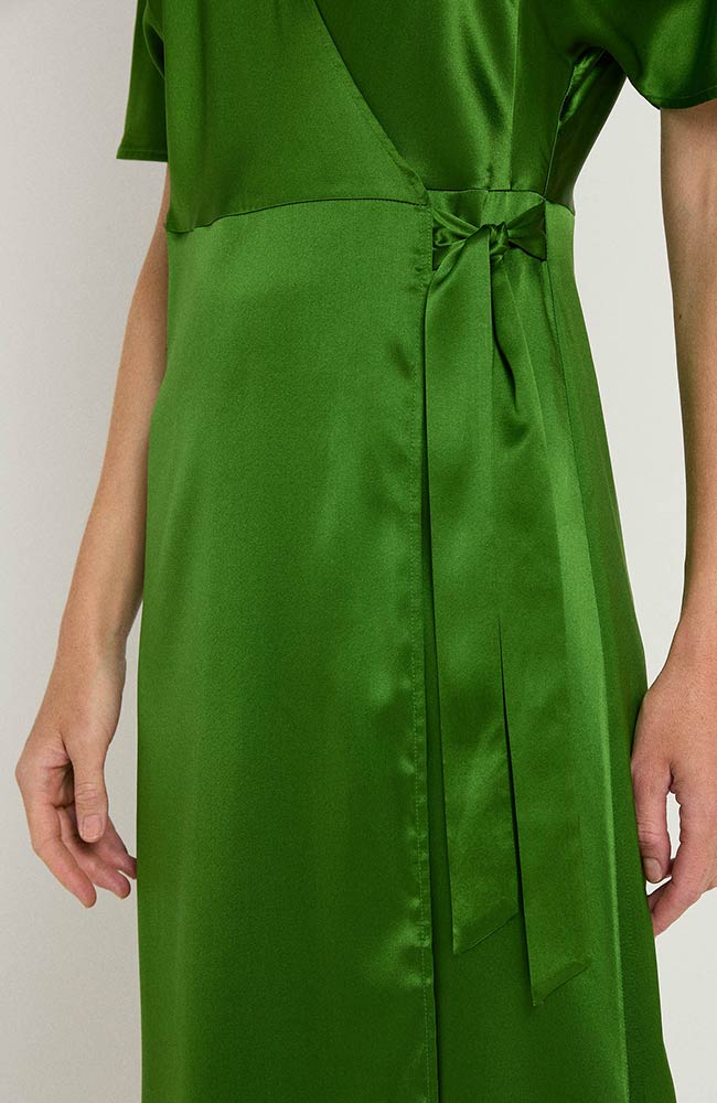Lanius feestjurk groen zijde | Sophie Stone