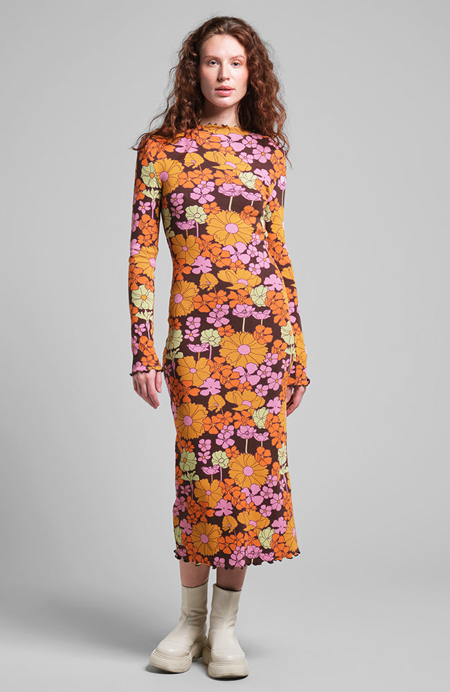 Dedicated Rib dress Lofta flower power organic cotton for women | Sophie Stone