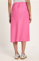 Lanius midi rok roze van TENCEL voor dames | Sophie Stone