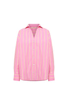 Lanius Blouse streep roze geel dames van bio katoen dames | Sophie Stone