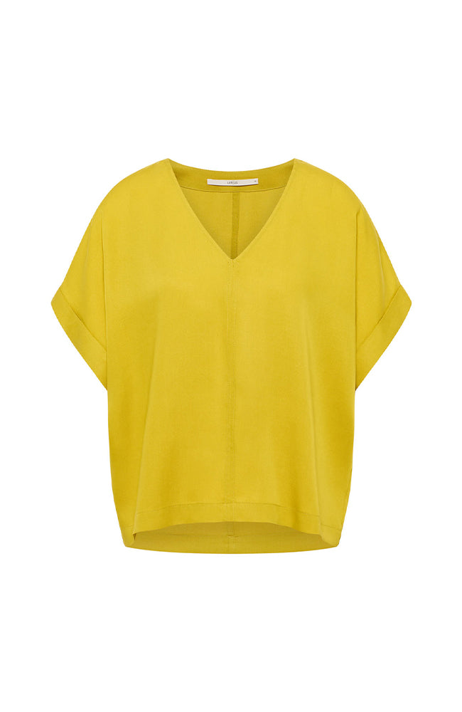 Lanius blouse geel kiwi van lyocell TENCEL voor dames | Sophie Stone