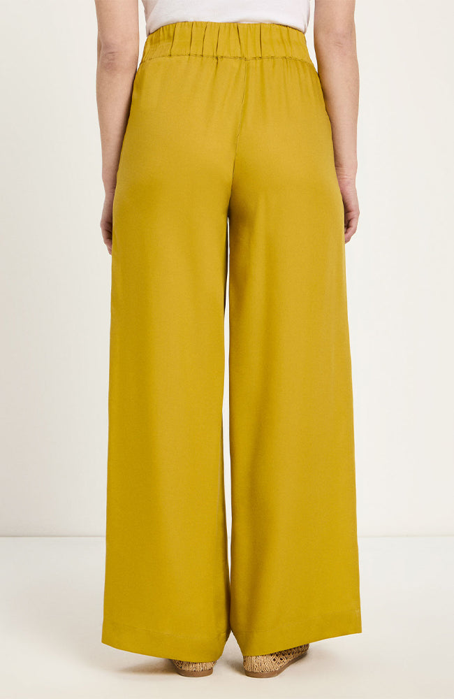 Lanius wide leg broek geel van TENCEL dames | Sophie Stone
