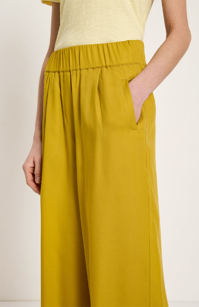 Lanius wide leg broek geel van TENCEL vrouw | Sophie Stone