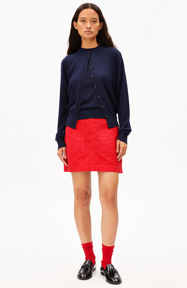 ARMEDANGELS blauw vest van katoen en TENCEL vrouw | Sophie Stone