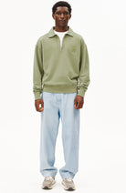 ARMEDANGELS Troyer sweatshirt fatigue green washed organic cotton men | Sophie Stone