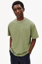 ARMEDANGELS Maarkos fatigue green organic cotton T-shirt for men | Sophie Stone
